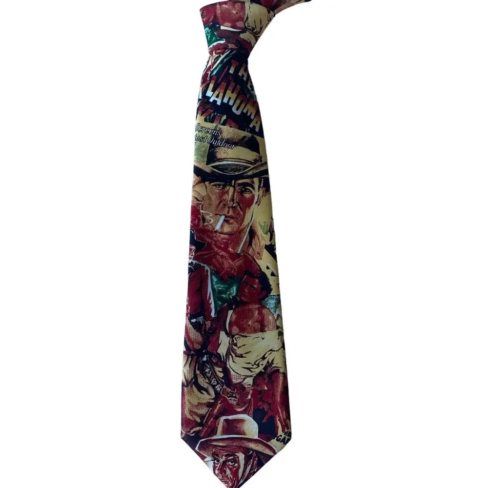 The Oklahoma Kid Men's Neck Tie Humphrey Bogart Jimmy Cagney Movie Silk Tie